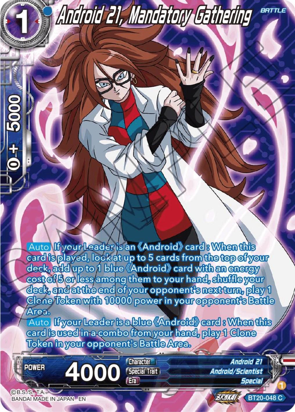 Android 21, Mandatory Gathering [Silver Foil] BT20-048