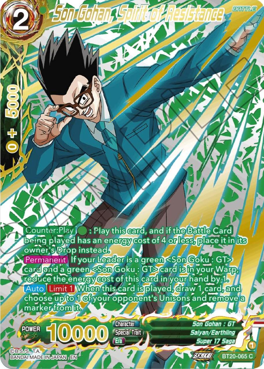 Son Gohan, Spirit of Resistance [Gold Stamped Foil] BT20-065