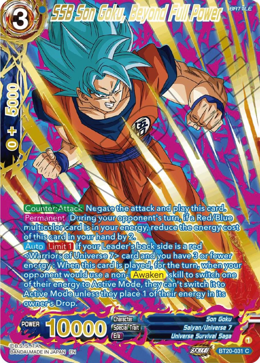 SSB Son Goku, Beyond Full Power [Gold Stamped Foil] BT20-031