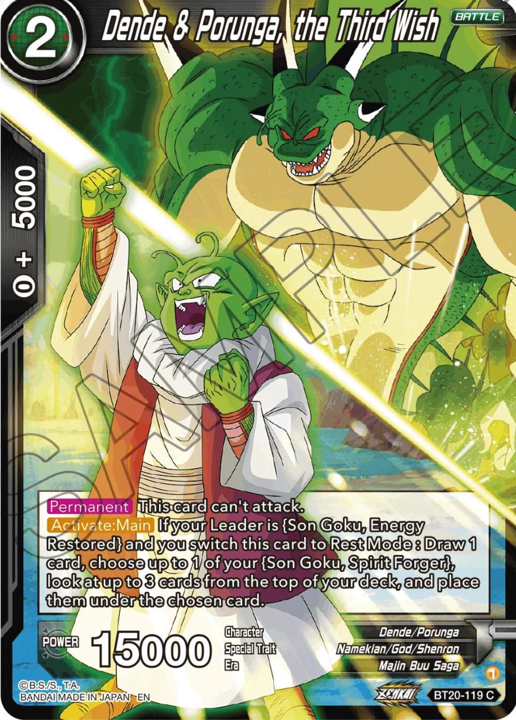 Dende & Porunga, the Third Wish BT20-119