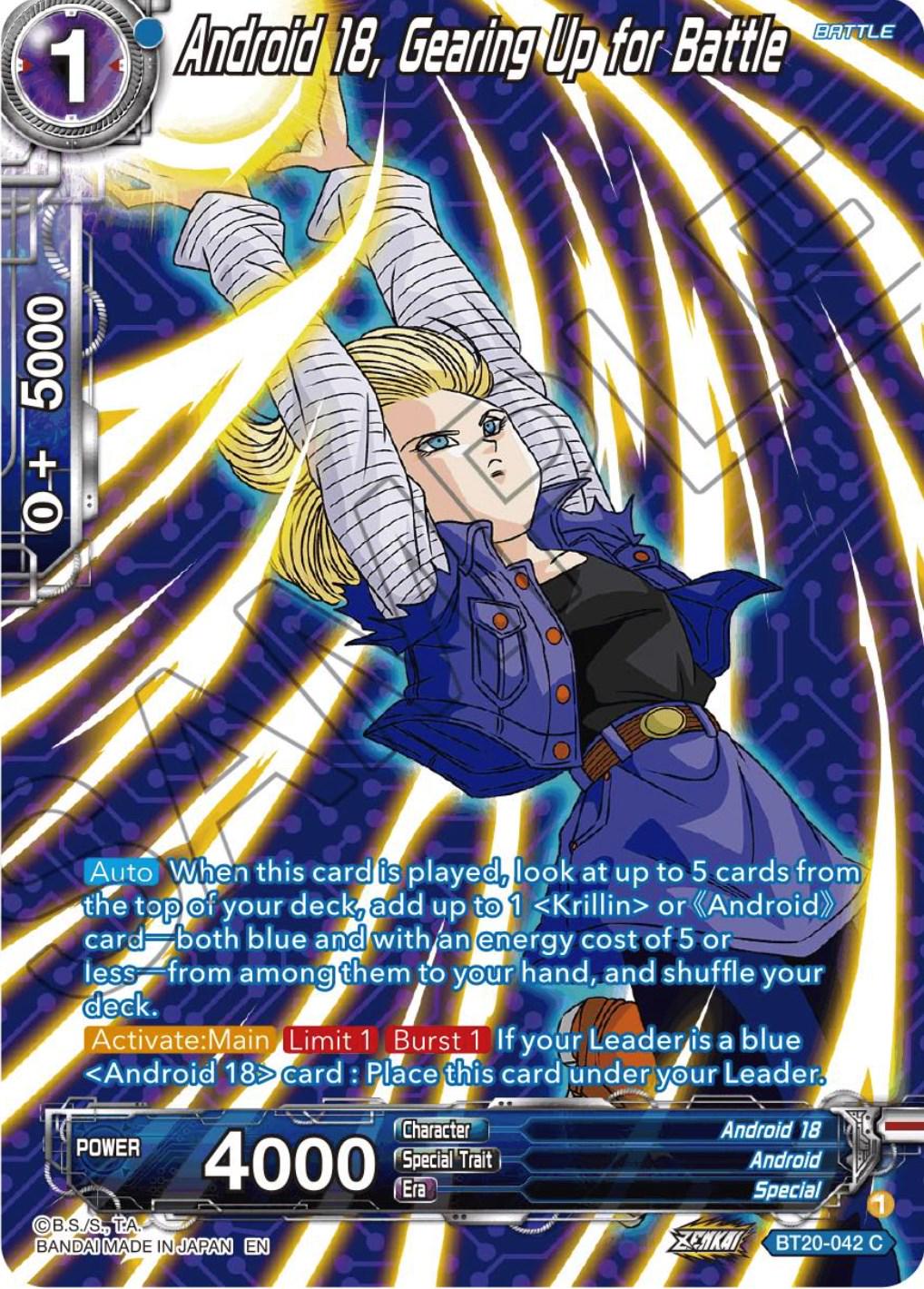 Android 18, Gearing Up for Battle [Silver Foil] BT20-042