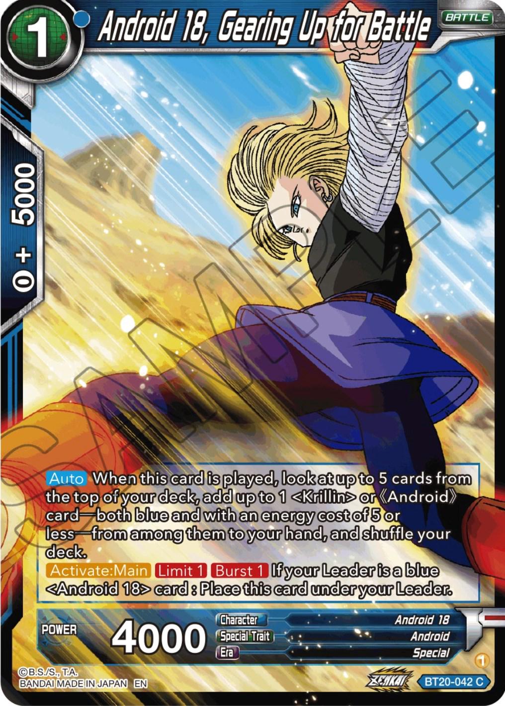 Android 18, Gearing Up for Battle BT20-042