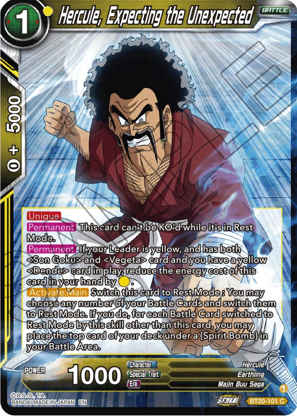 Hercule, Expecting the Unexpected BT20-101