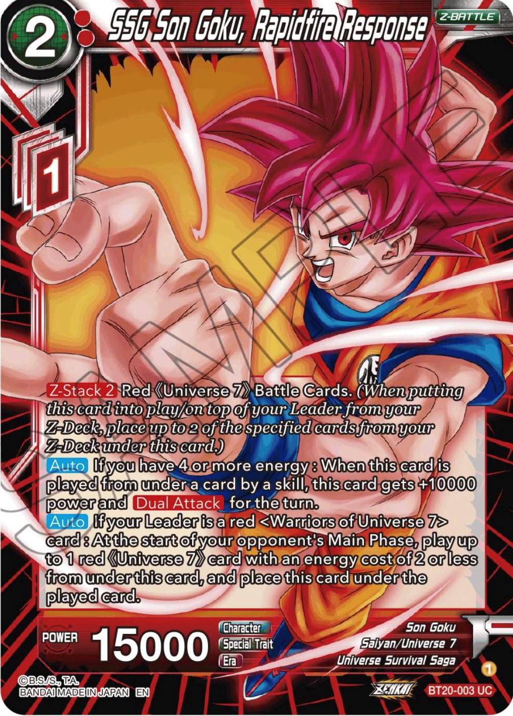 SSG Son Goku, Rapidfire Response BT20-003