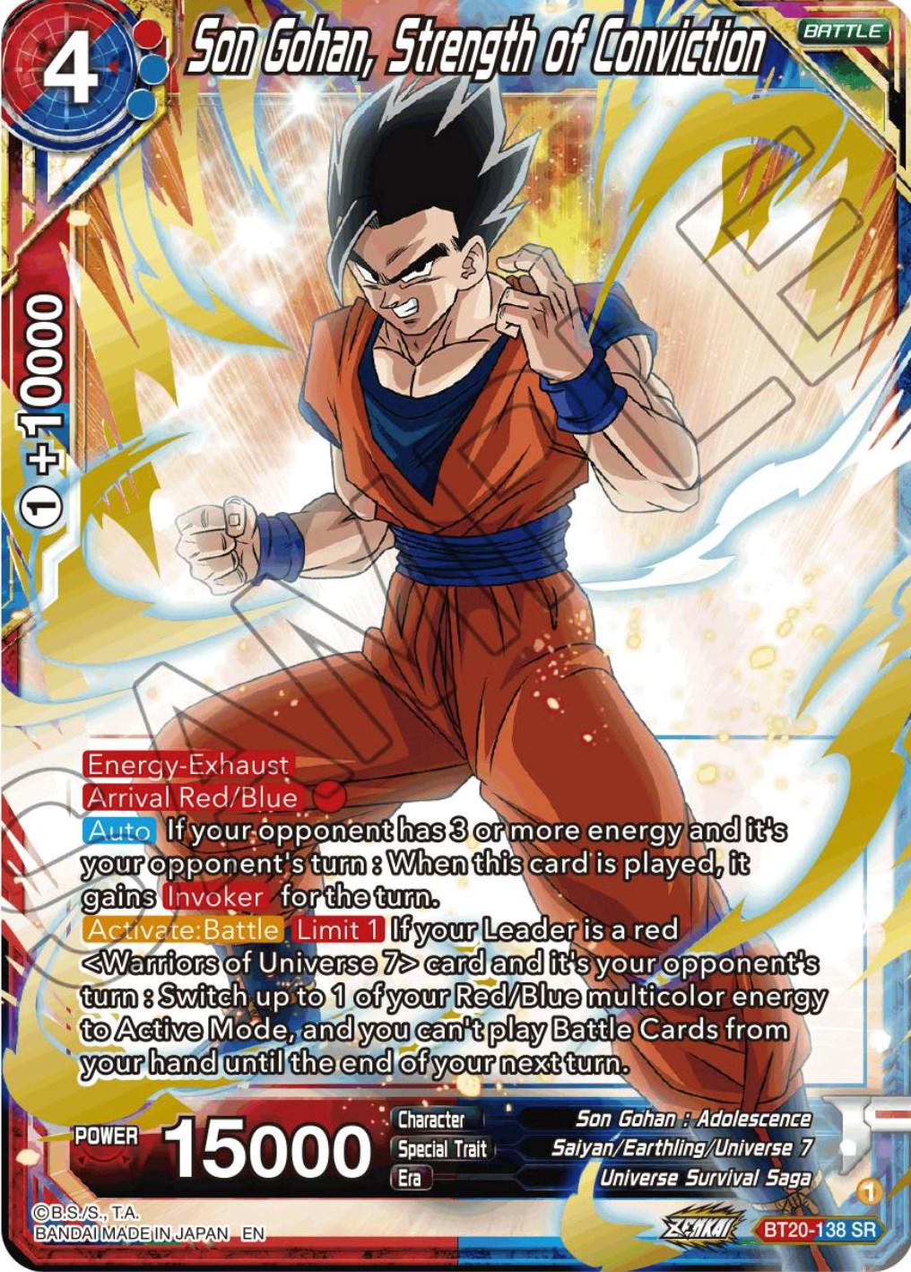 Son Gohan, Strength of Conviction BT20-138