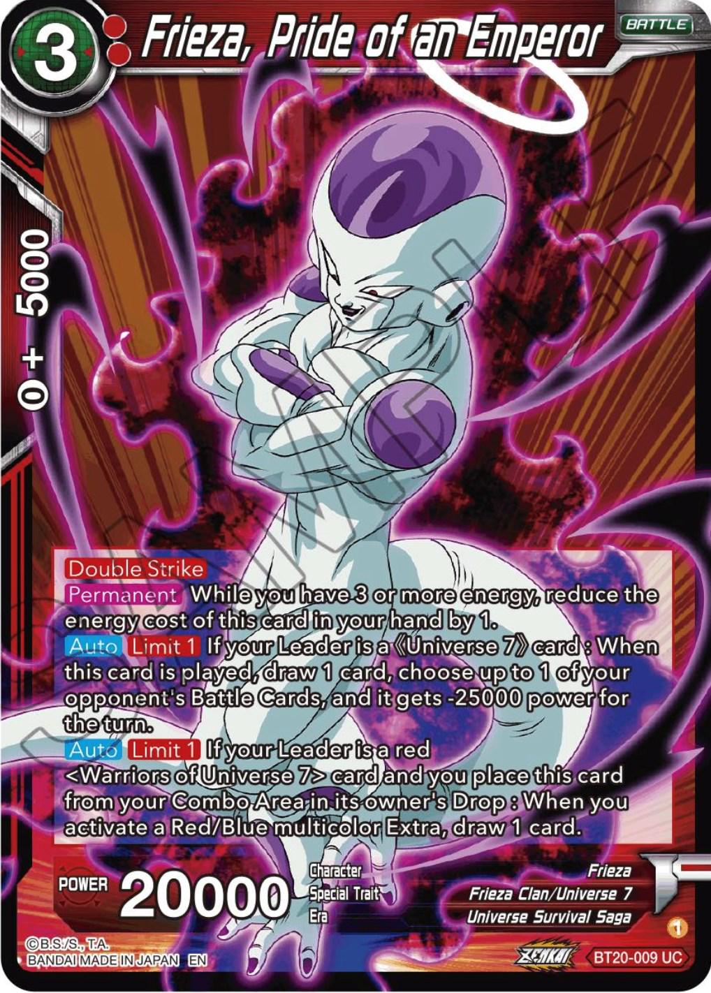 Frieza, Pride of an Emperor BT20-009