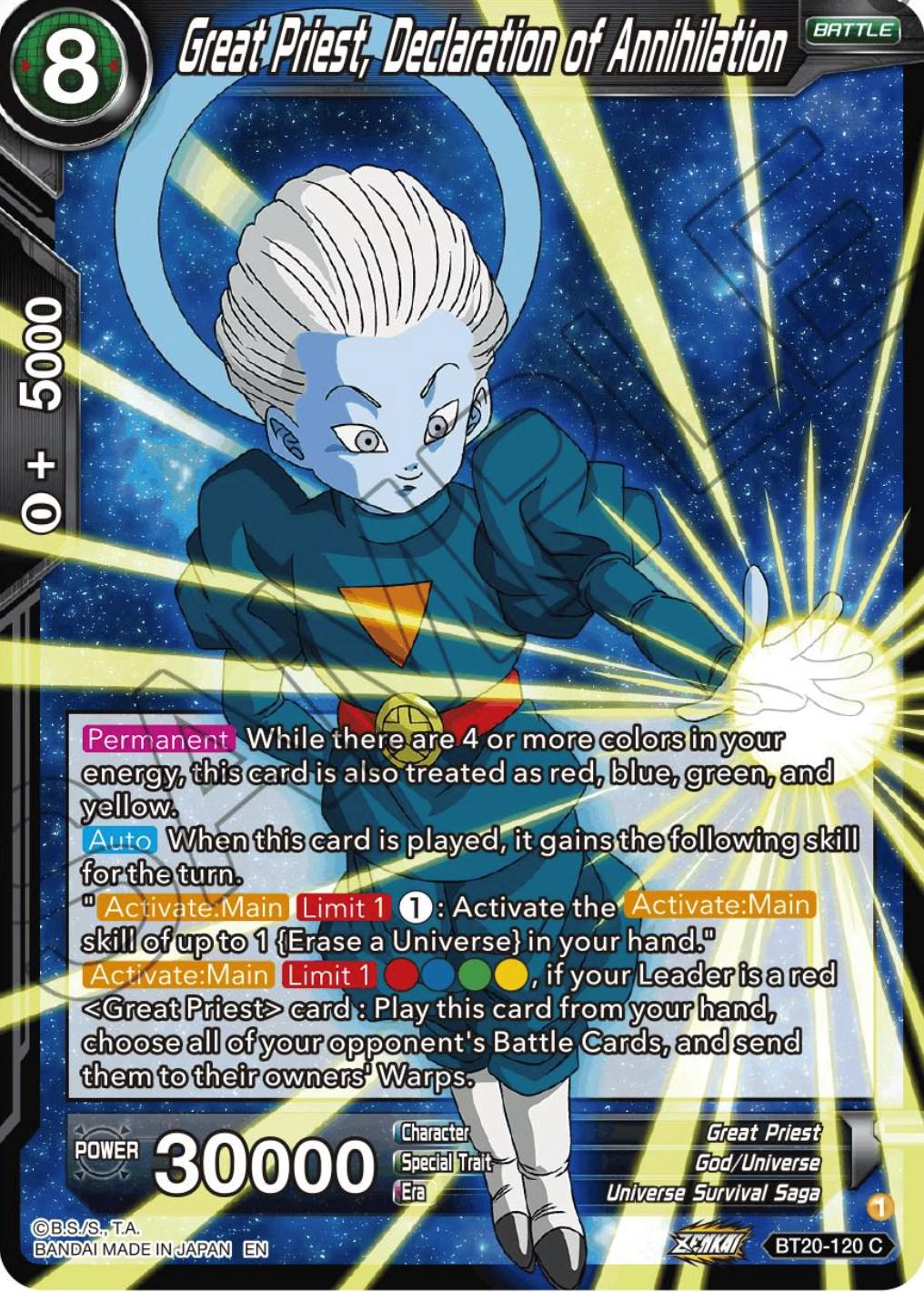 Great Priest, Declaration of Annihilation BT20-120