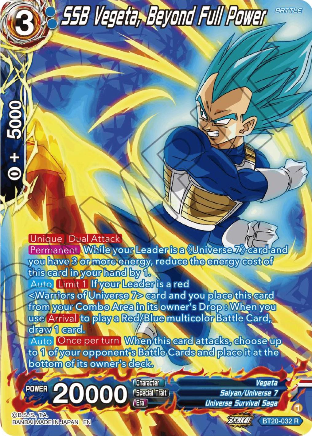 SSB Vegeta, Beyond Full Power [Silver Foil] BT20-032
