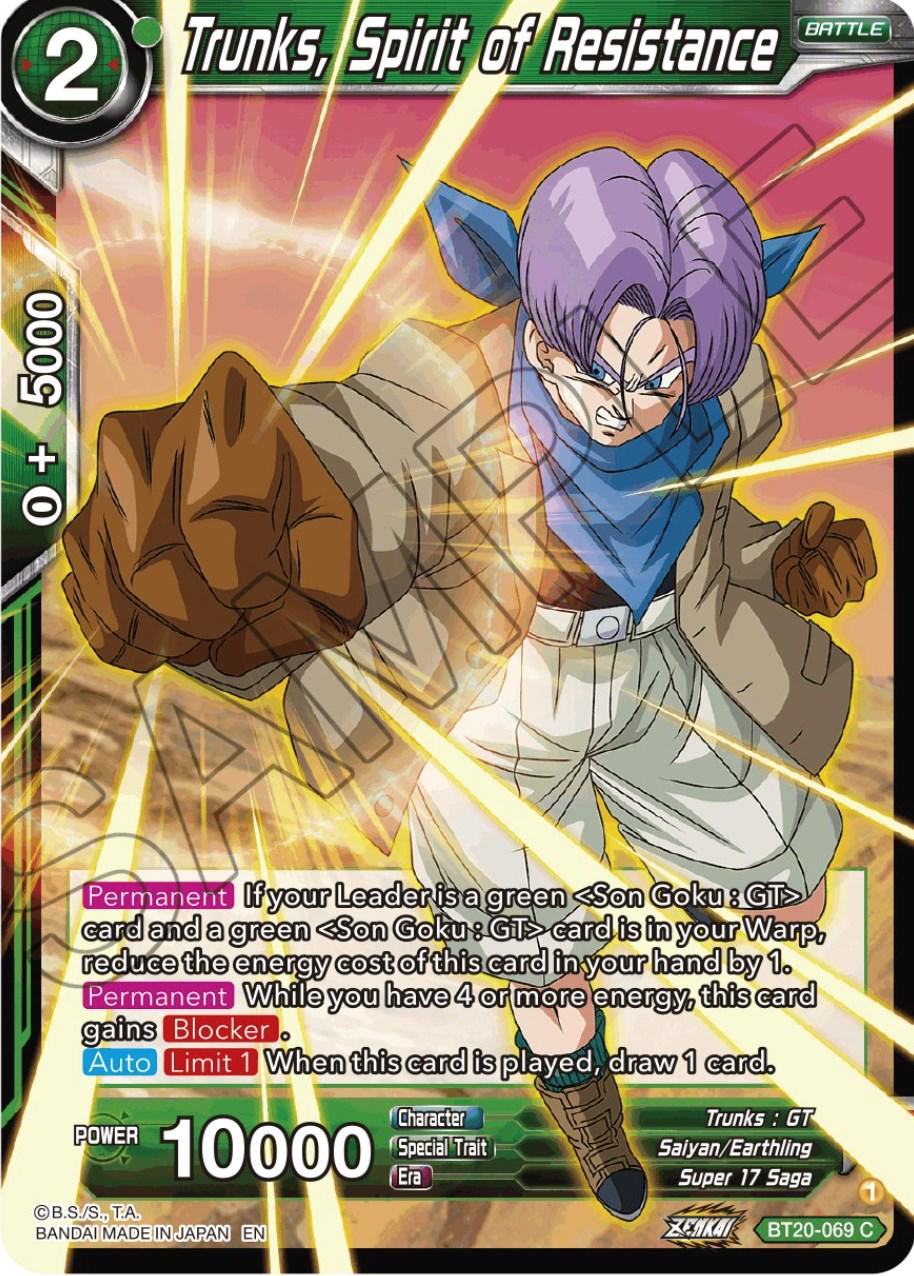 Trunks, Spirit of Resistance BT20-069