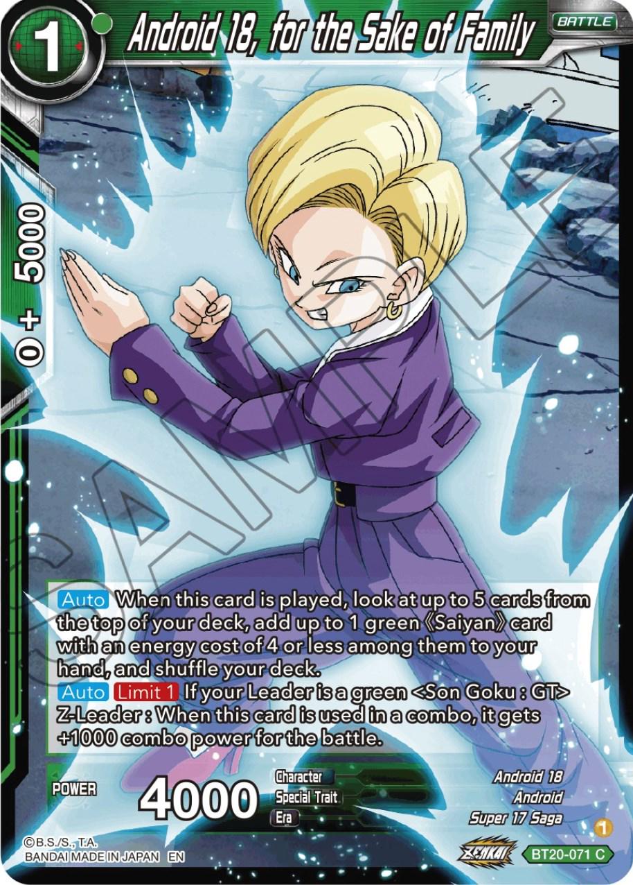 Android 18, for the Sake of Family BT20-071