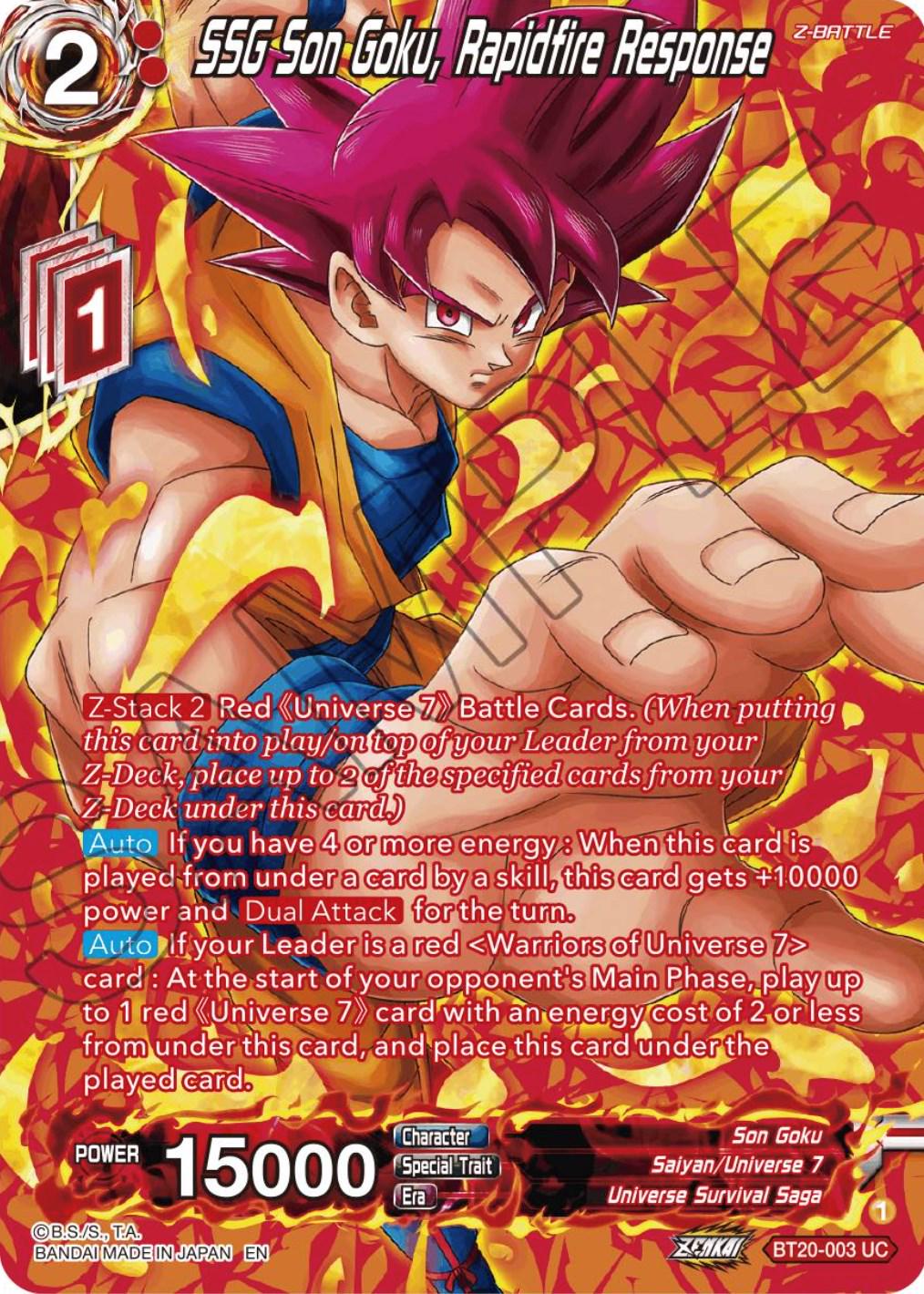 SSG Son Goku, Rapidfire Response [Silver Foil] BT20-003