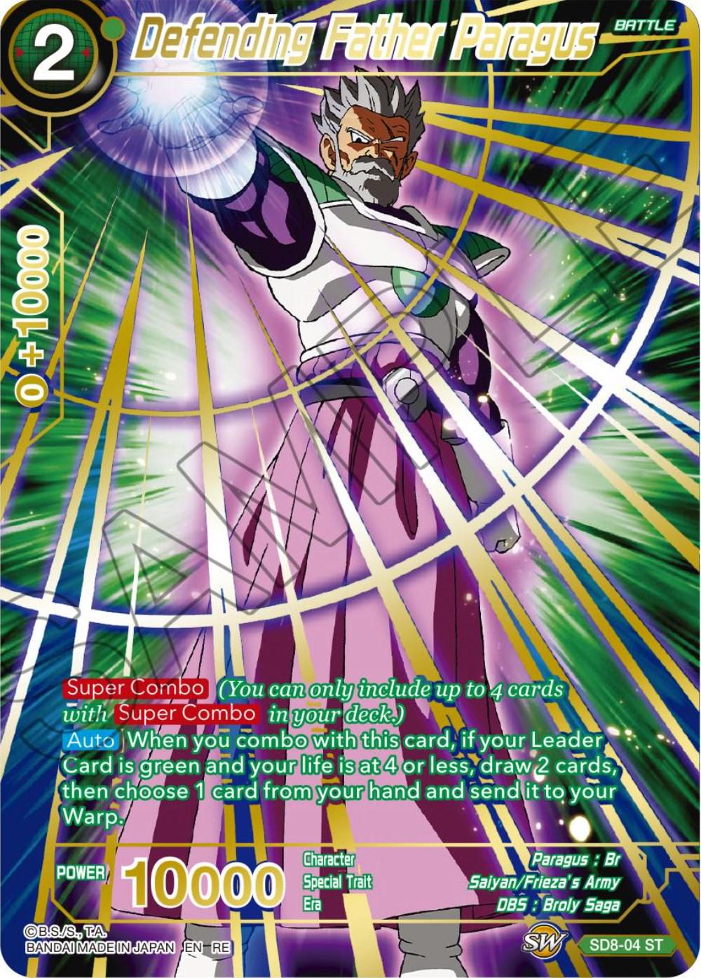 Defending Father Paragus [Alternate Art] SD8-04