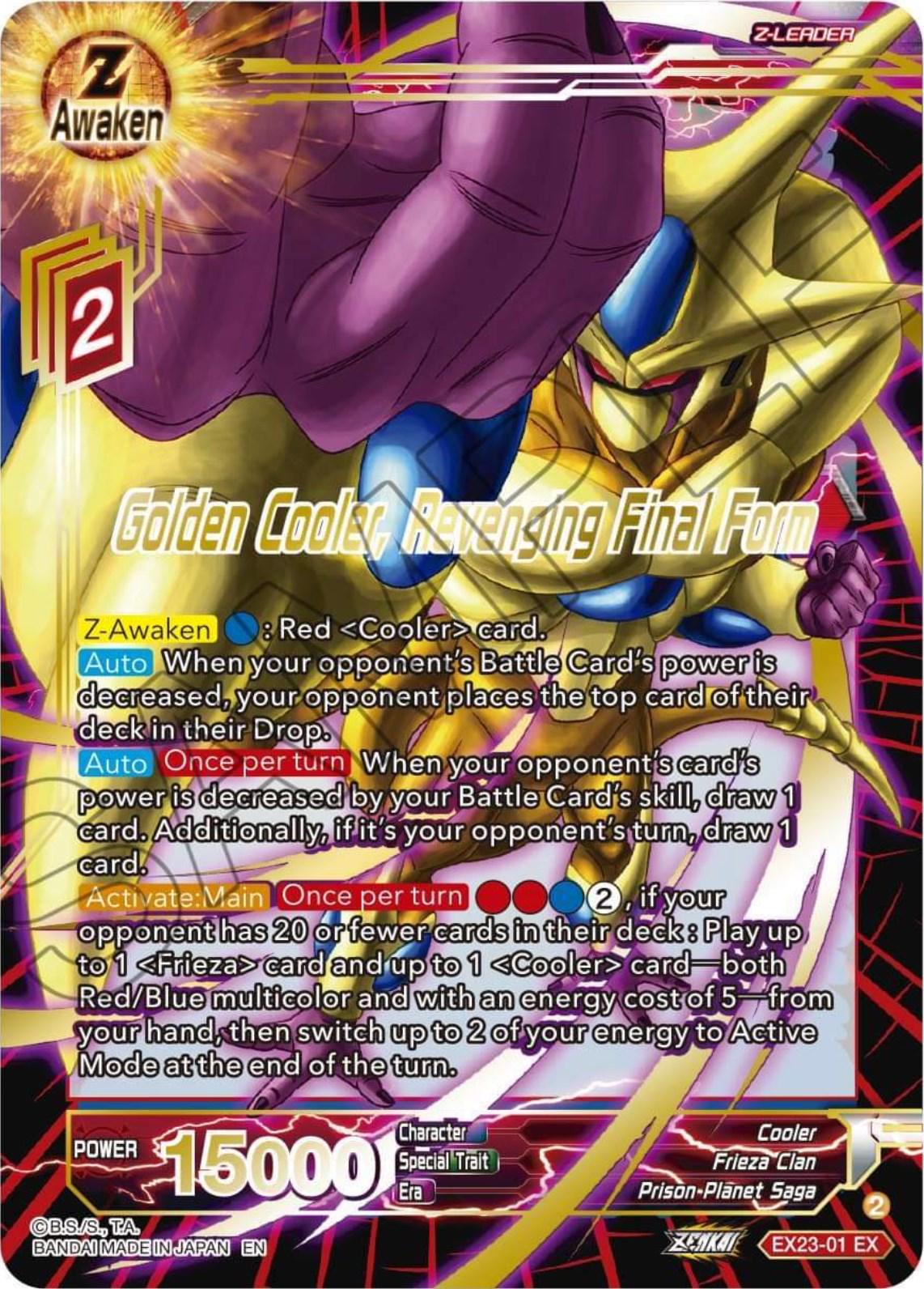 Golden Cooler, Revenging Final Form EX23-01