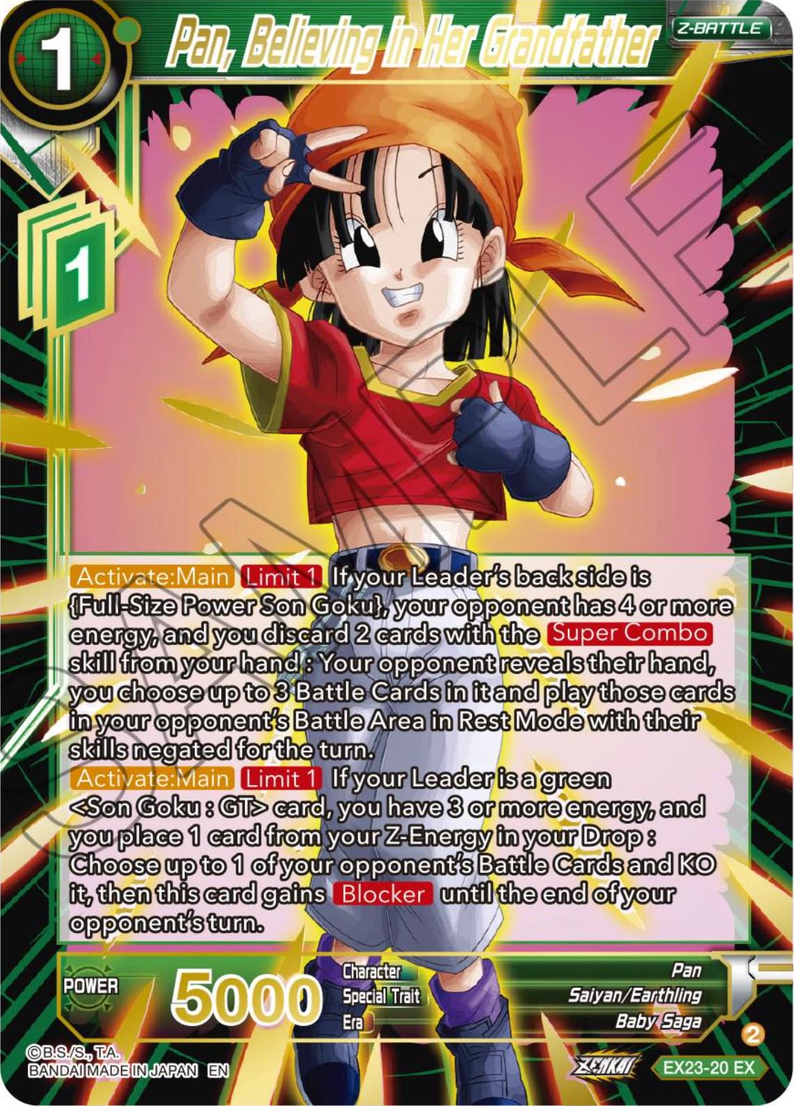 Pan, Believing in Her Grandfather EX23-20