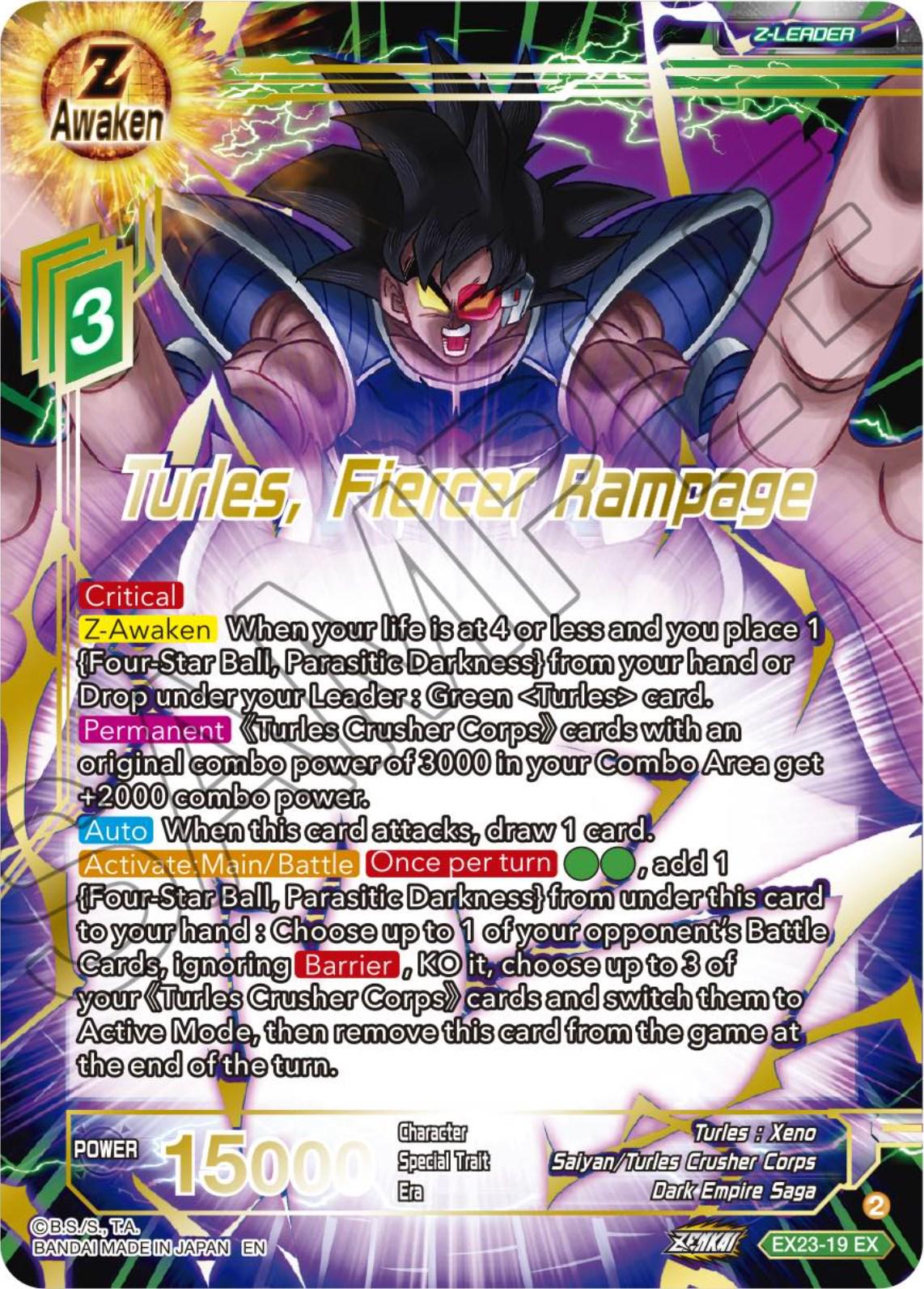 Turles, Fiercer Rampage EX23-19