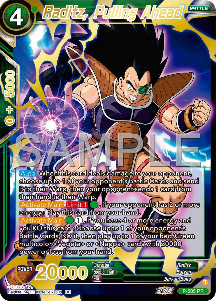 Raditz, Pulling Ahead P-505