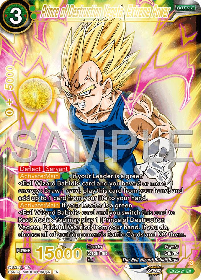 Prince of Destruction Vegeta, Extreme Power [Foil] EX25-21