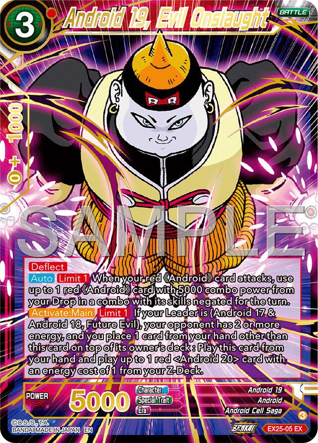 Android 19, Evil Onslaught [Foil] EX25-05