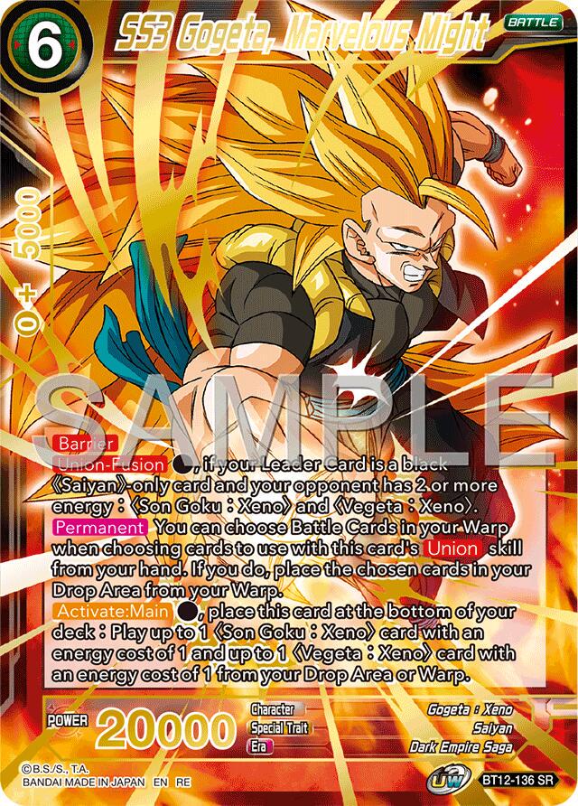 SS3 Gogeta, Marvelous Might [Foil] BT12-136