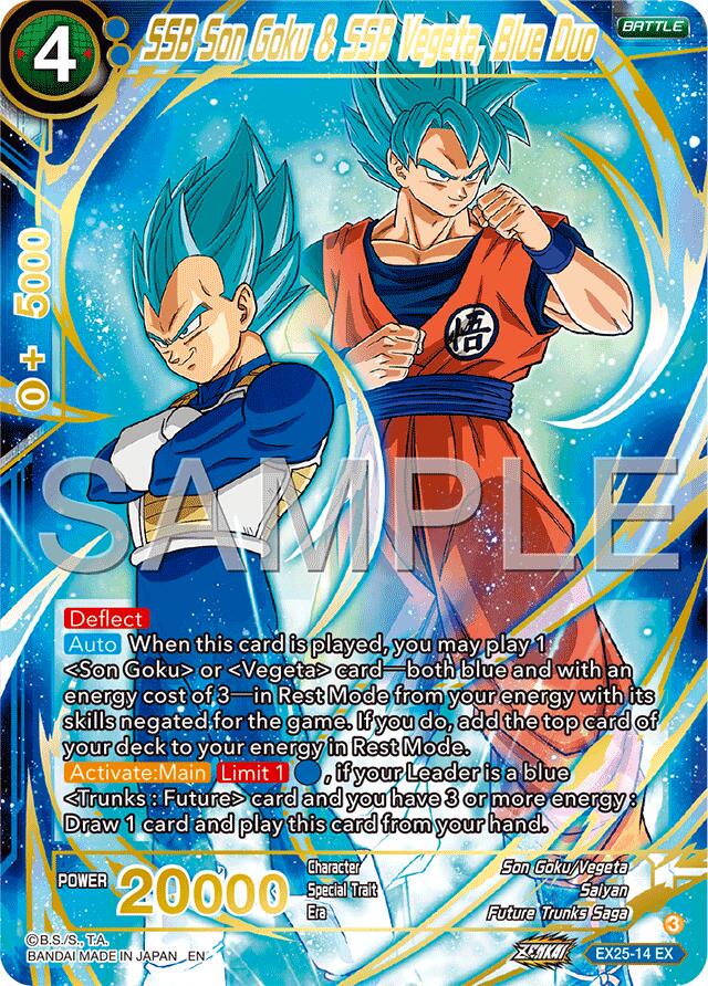 SSB Son Goku & SSB Vegeta, Blue Duo [Foil] EX25-14