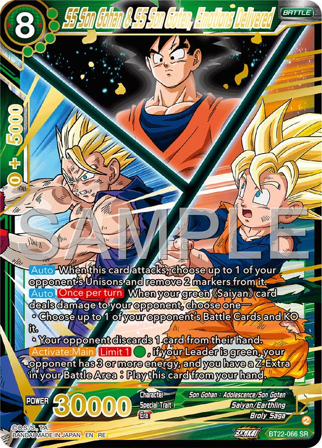 SS Son Gohan & SS Son Goten, Emotions Delivered [Foil] BT22-066