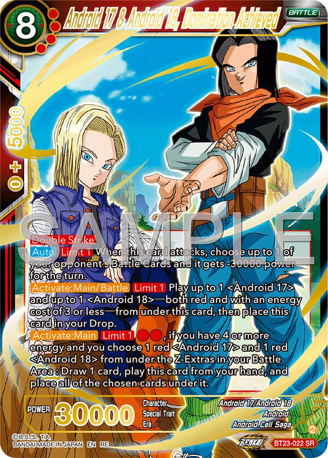 Android 17 & Android 18, Domination Achieved [Foil] BT23-022