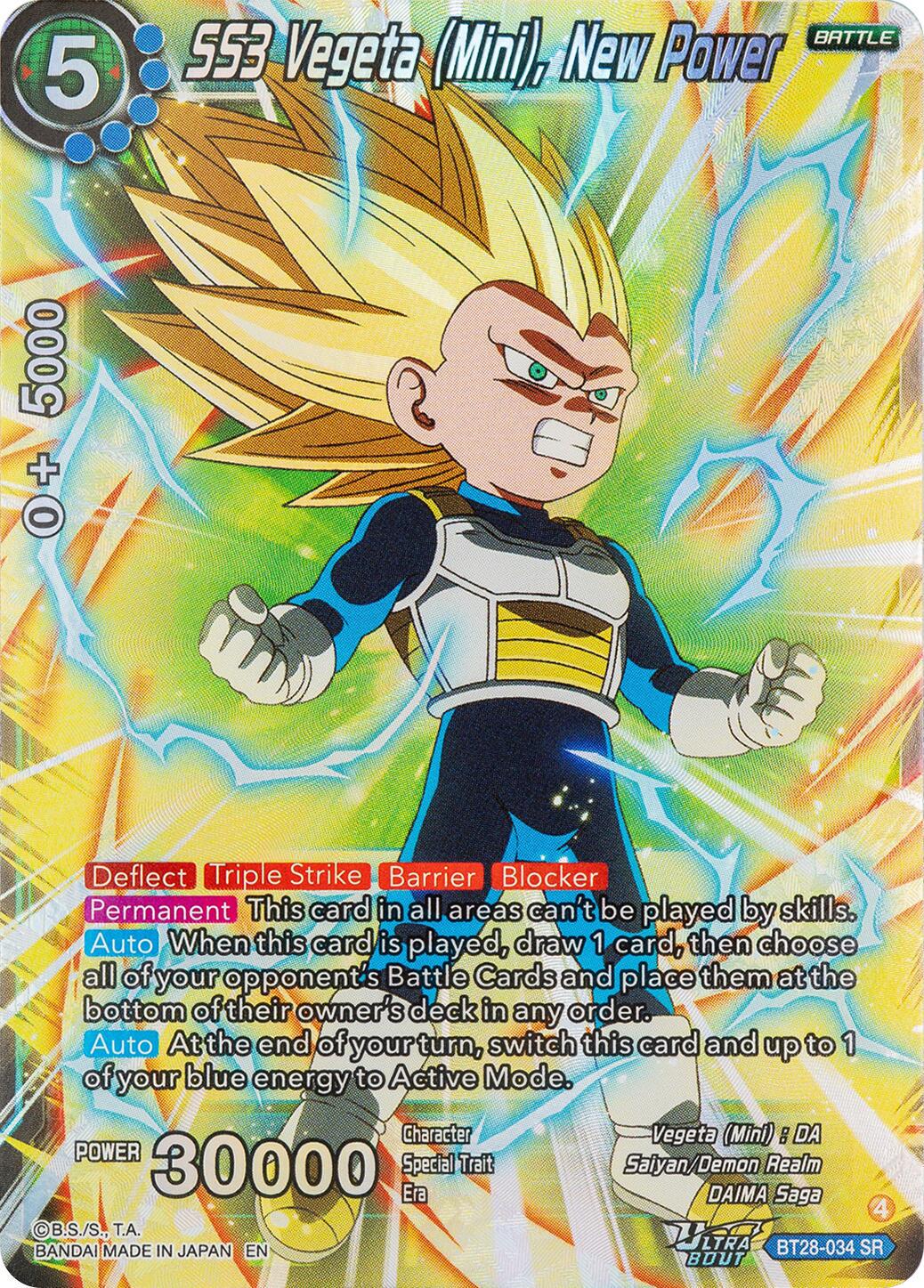 SS3 Vegeta Mini, New Power BT28-034
