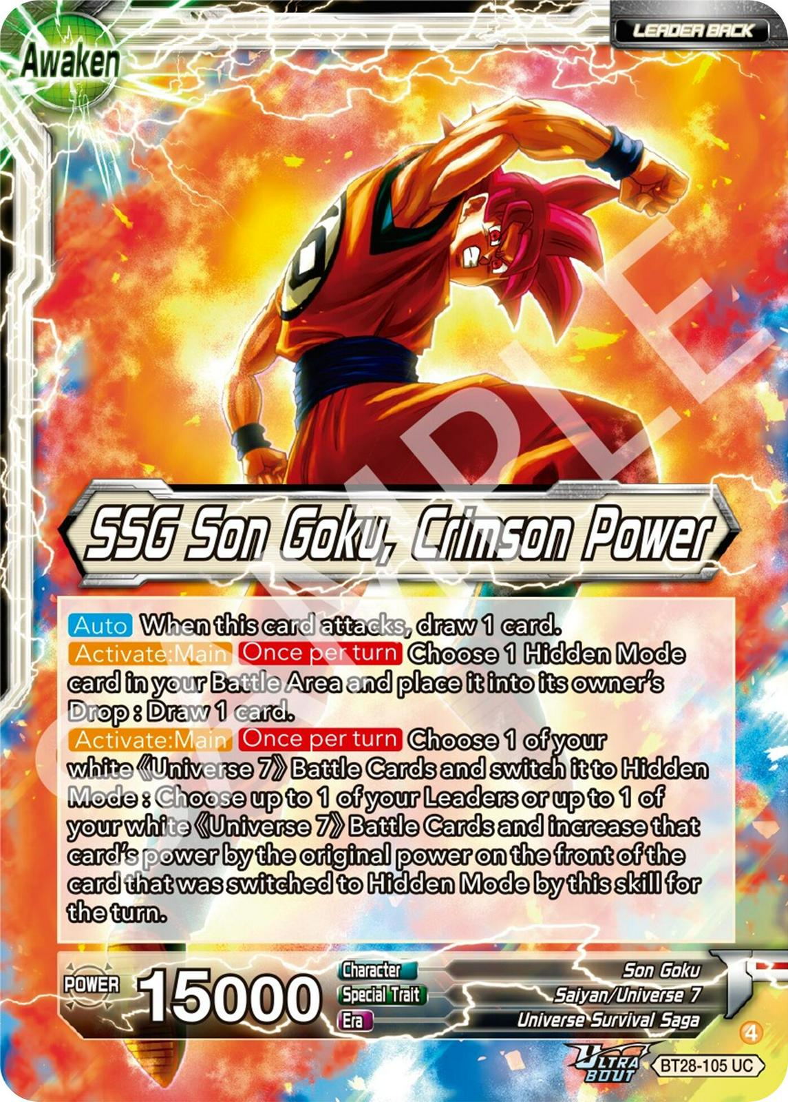 Son Goku // SSG Son Goku, Crimson Power BT28-105