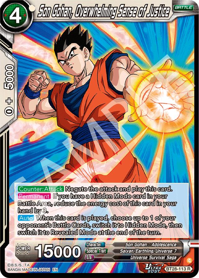 Son Gohan, Overwhelming Sense of Justice BT28-113