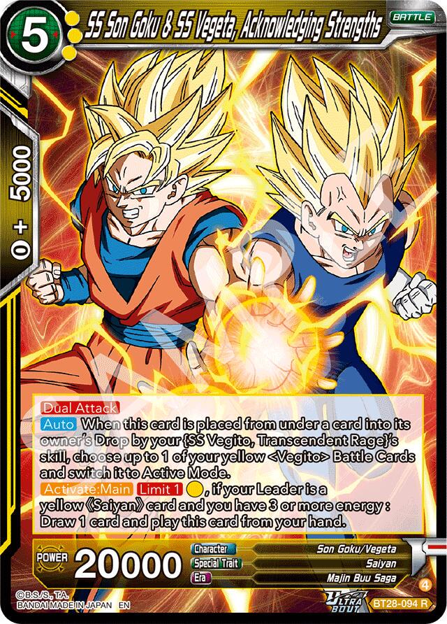 SS Son Goku & SS Vegeta, Acknowledging Strengths BT28-094