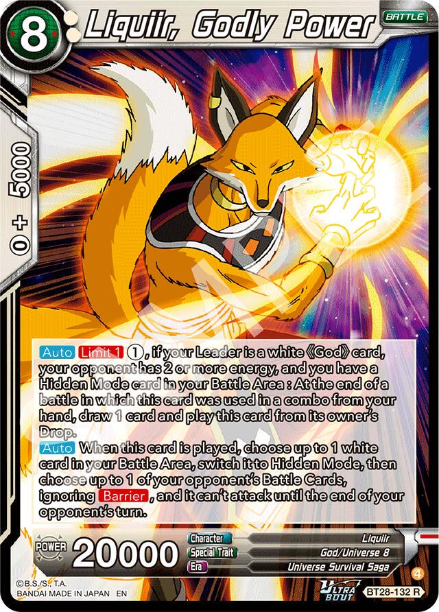 Liquiir, Godly Power BT28-132