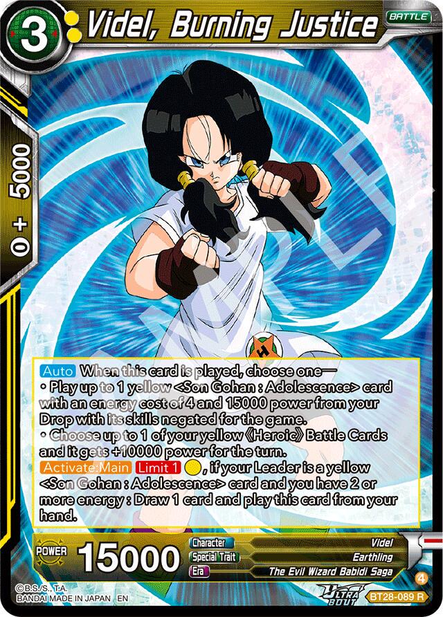 Videl, Burning Justice BT28-089
