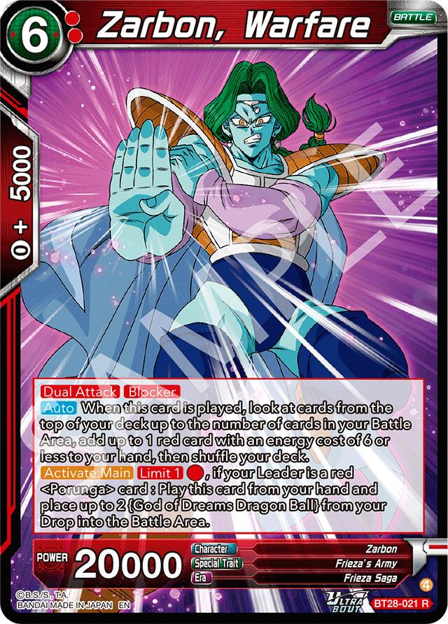 Zarbon, Warfare BT28-021