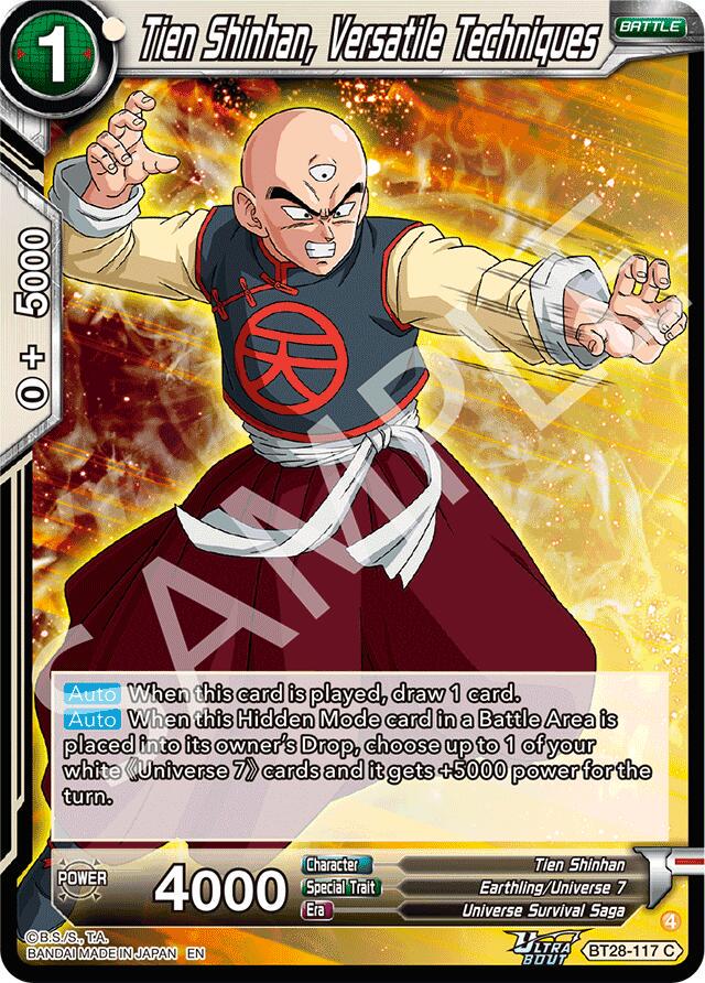 Tien Shinhan, Versatile Techniques BT28-117
