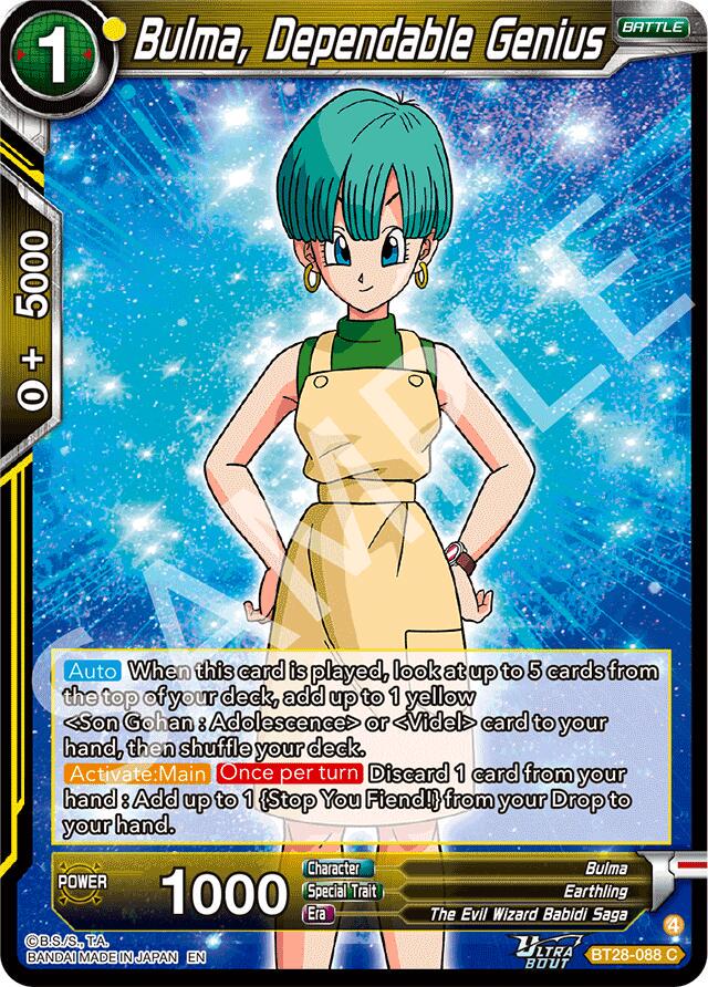Bulma, Dependable Genius BT28-088