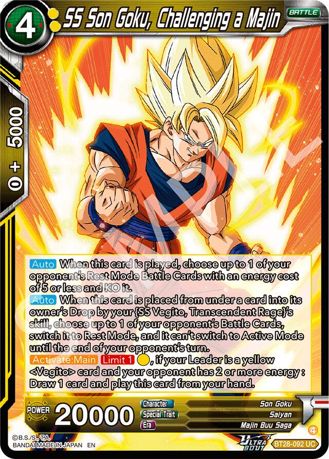 SS Son Goku, Challenging a Majin BT28-092