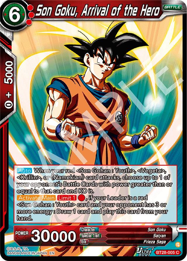 Son Goku, Arrival of the Hero BT28-005