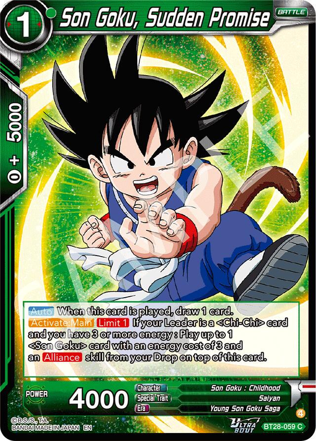 Son Goku, Sudden Promise BT28-059