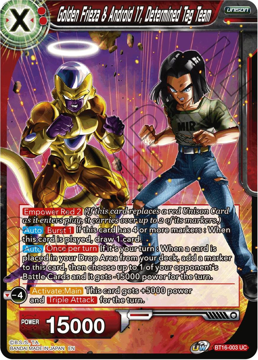 Golden Frieza & Android 17, Determined Tag Team BT16-003