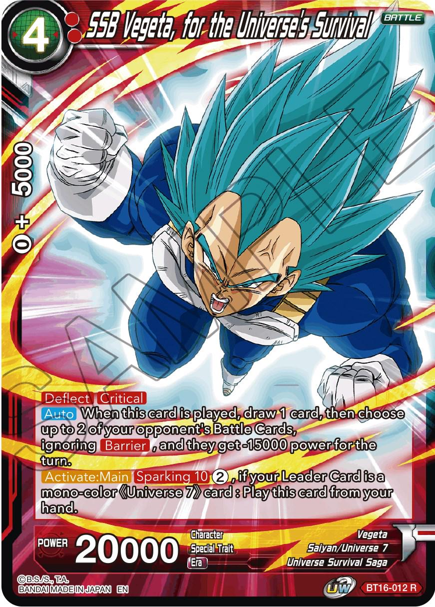 SSB Vegeta, for the Universe's Survival BT16-012