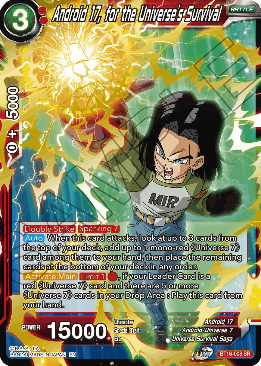 Android 17, for the Universe's Survival BT16-008