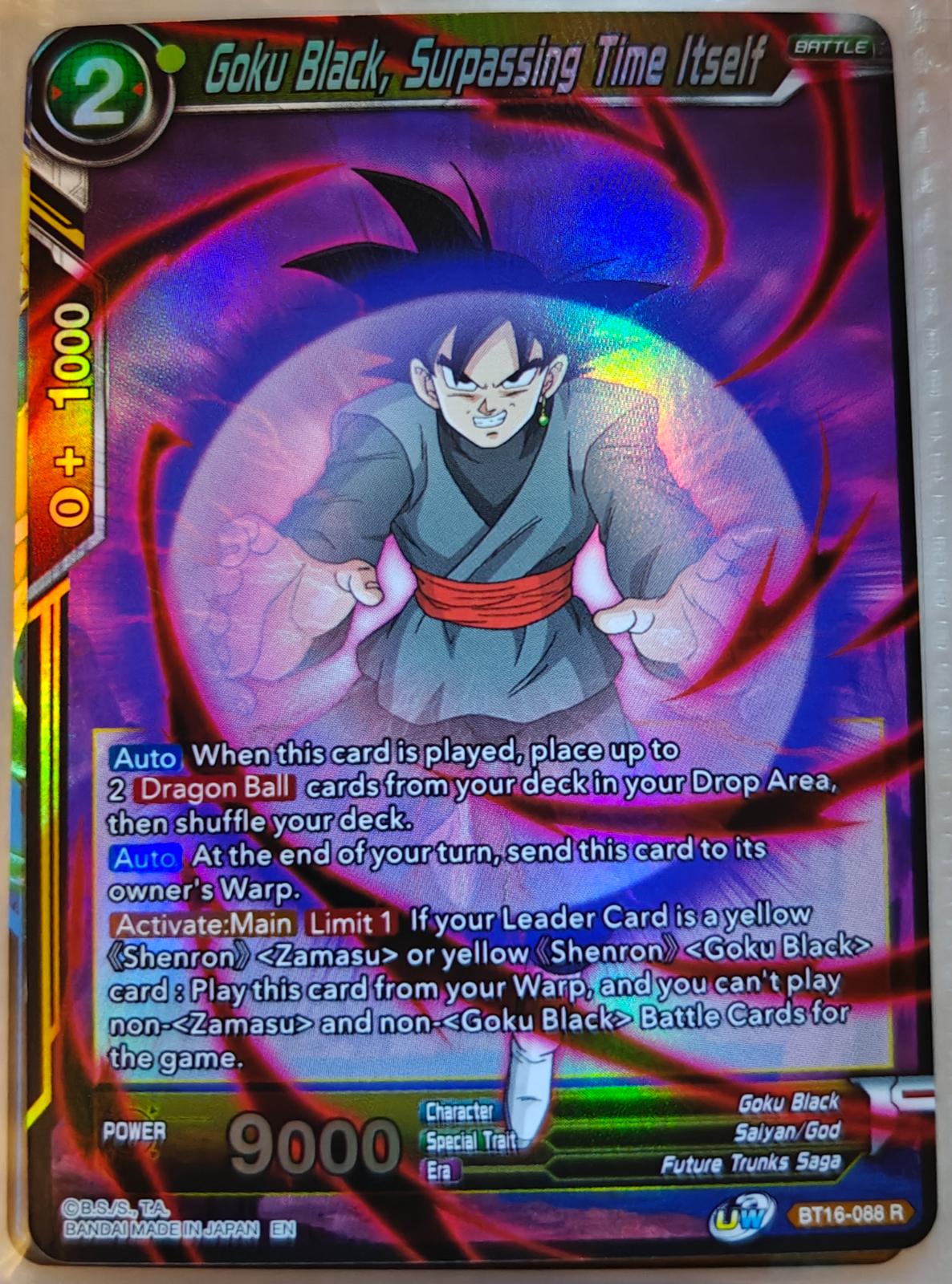 Goku Black, Surpassing Time Itself [Foil] BT16-088