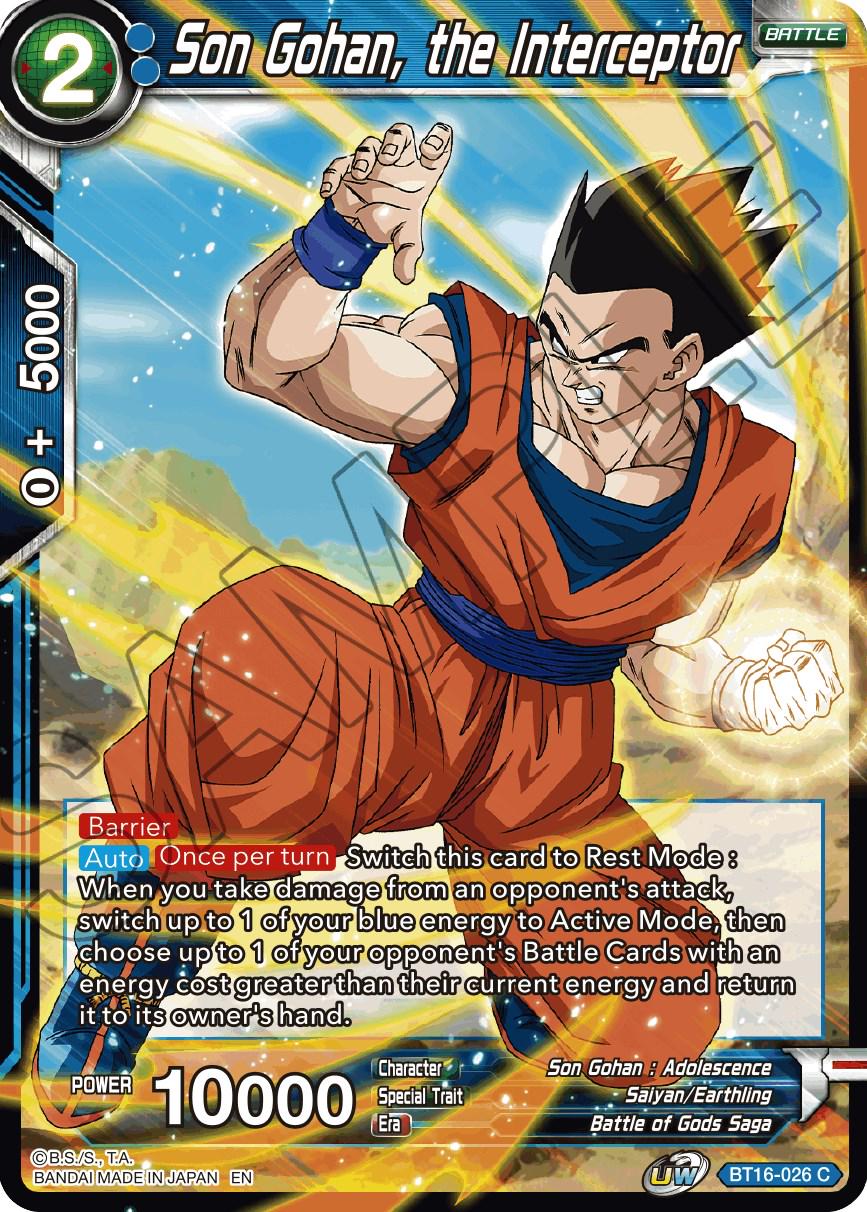 Son Gohan, the Interceptor BT16-026