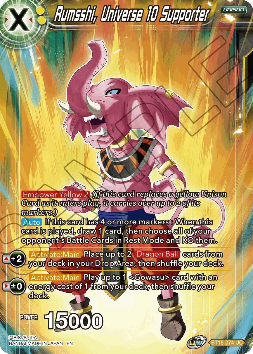 Rumsshi, Universe 10 Supporter BT16-074