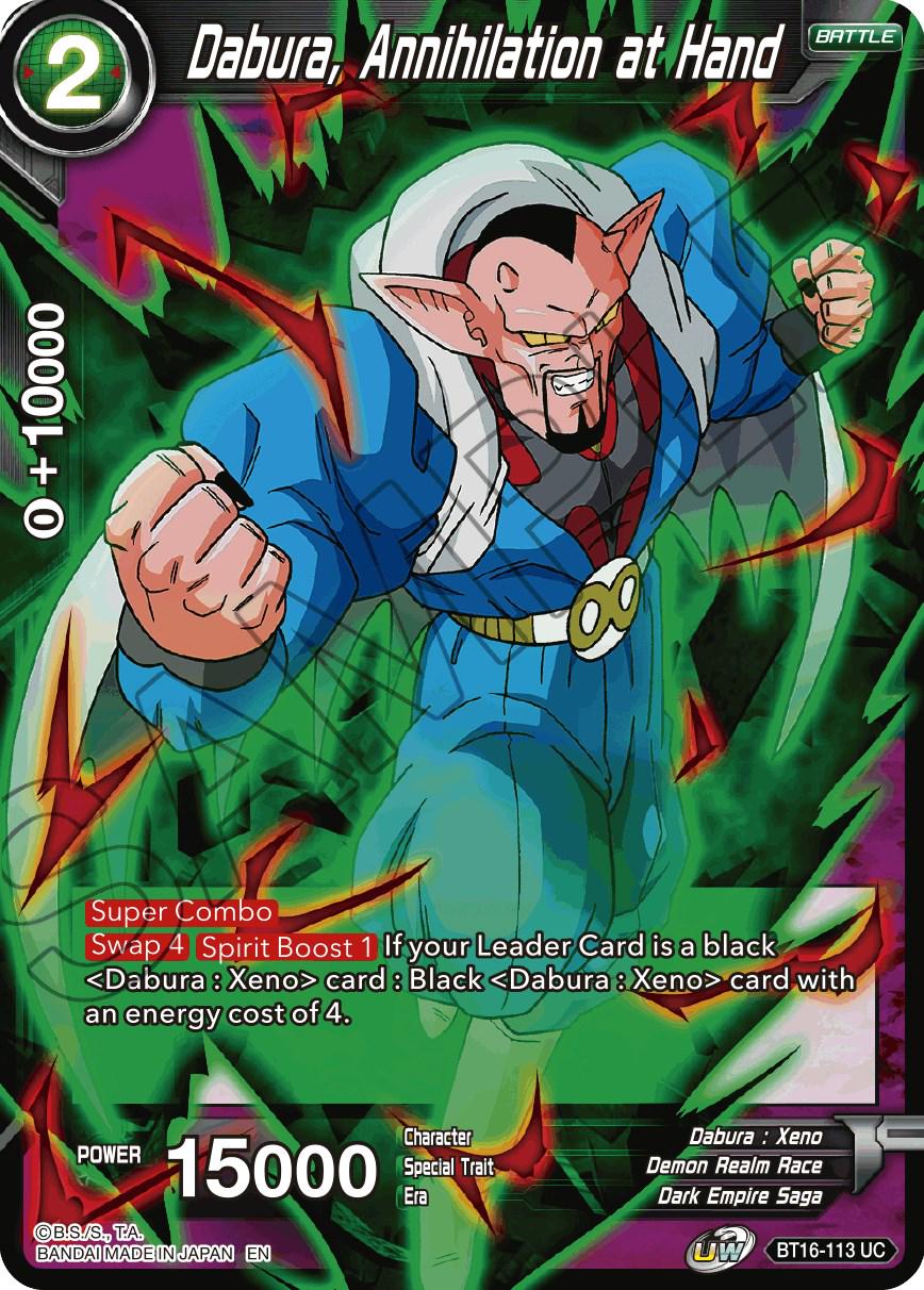 Dabura, Annihilation at Hand BT16-113