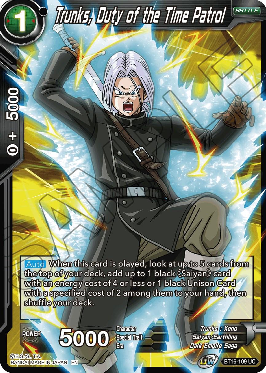Trunks, Duty of the Time Patrol BT16-109