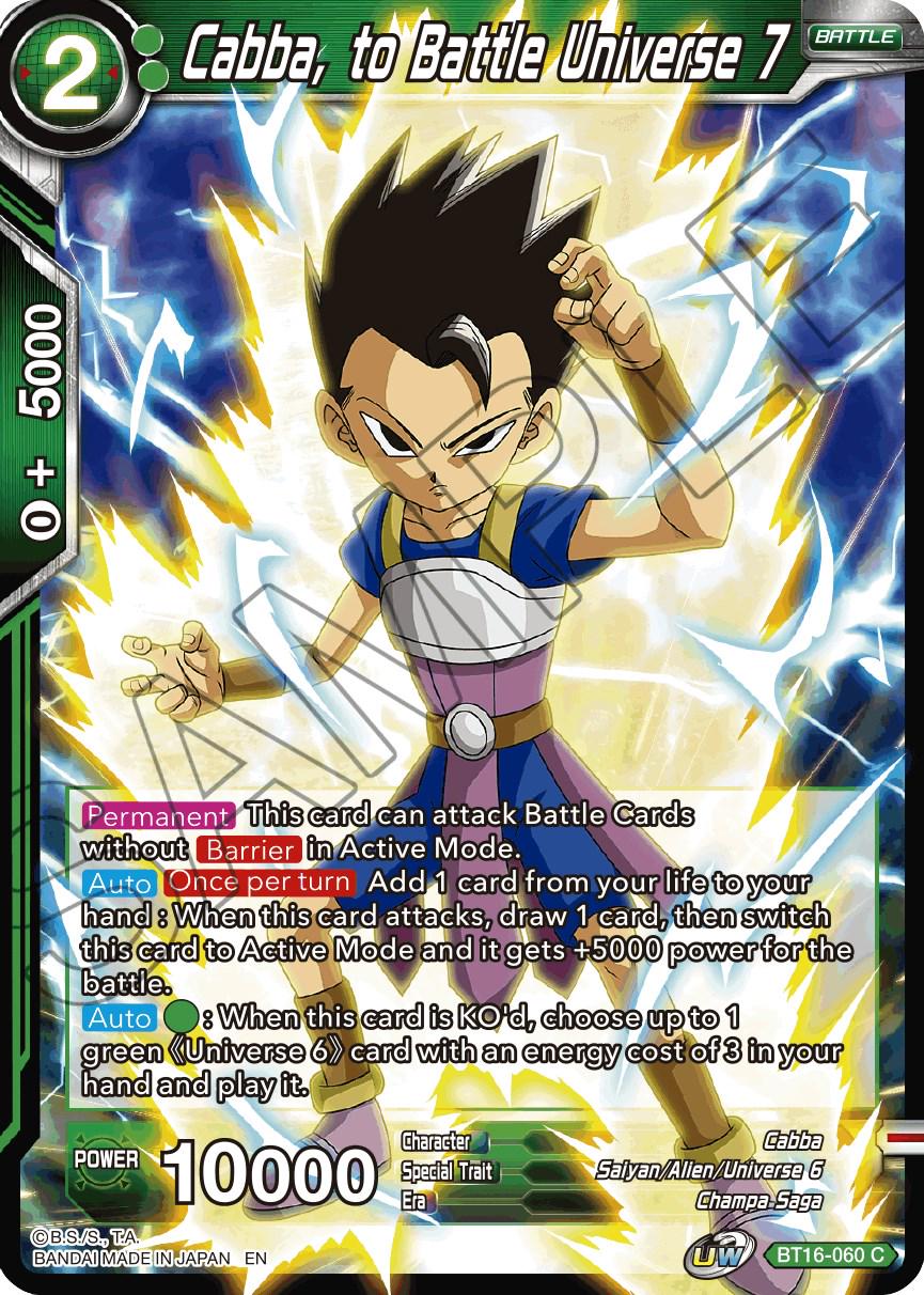 Cabba, to Battle Universe 7 BT16-060