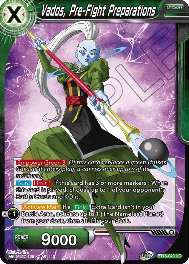 Vados, Pre-Fight Preparations BT16-049