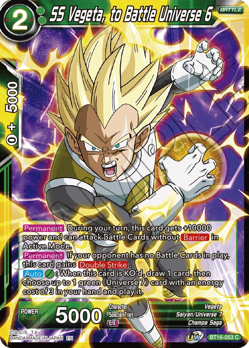 SS Vegeta, to Battle Universe 6 BT16-053