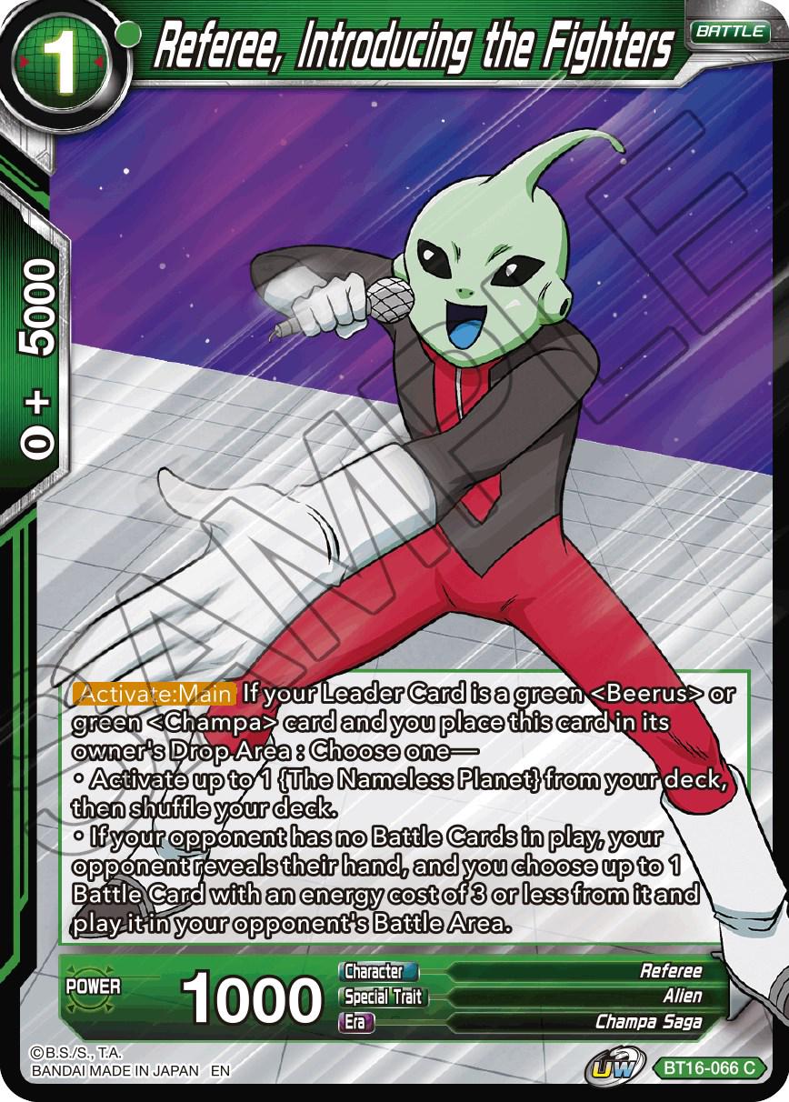 Referee, Introducing the Fighters BT16-066